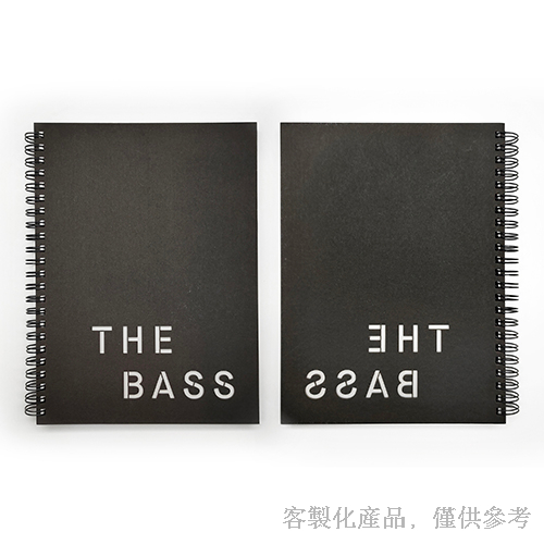 筆記本_客製化黑卡雷雕雙線圈筆記本