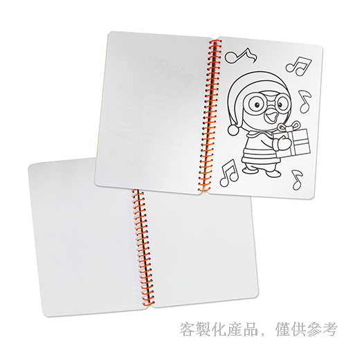 筆記本_客製化_單線膠圈著色筆記本